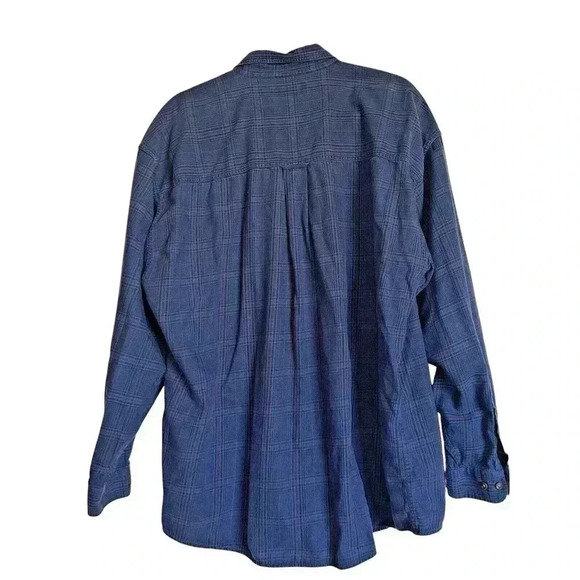 Structure Sz L Urbanwear Plaid Buttondown Shirt Cozy Heavyweight Outdoor - Picture 2 of 7